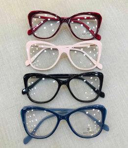 Armacao para Oculos de Grau Feminino Quadrado Rose Gatinha
