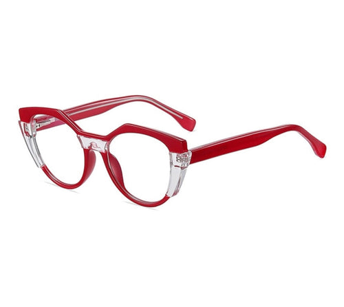 Armacao de grau Vermelho e Transparente Design Moderno Grande