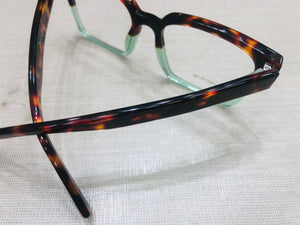 óculos De Grau duas cores Tartaruga e Verde quadrado acetato