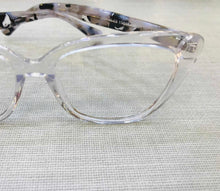 Carregar imagem no visualizador da galeria, Armação feminina transparente gatinho oculos de novela grande