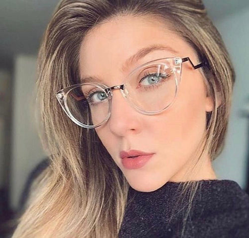 Oculos armação de grau transparente gatinho orchidea - OFGGATTE6