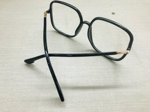 Oculos de Grau Feminino Quadrado Todo Preto Bem Grande