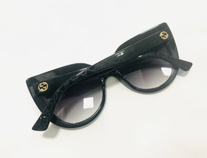 Óculos de sol feminino preto gatinho clássico Luxo - OFSGATPO4
