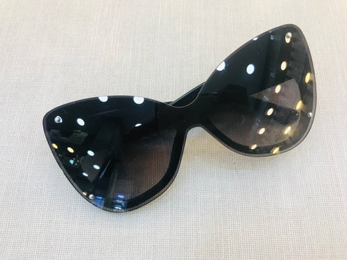 Óculos De Sol Preto Borboleta Grande Arredondado Glamour