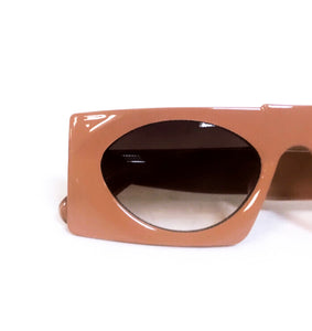 Oculos de sol grande moderno bege quadrado top - OFSQUABE1