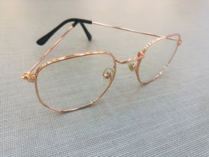 oculos de grau hexagonal dourado pantera negra metal masculino - OMGHEXDO1