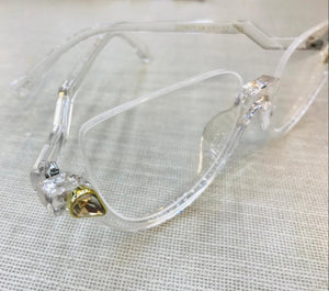 Oculos de Grau Transparente Armação Meia Taça