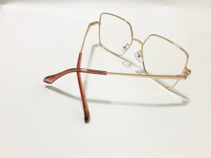 Oculos Clip-pon Quadrado Grande Metal Glamour