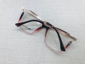 Oculos de grau feminino quadrado vermelho degrade
