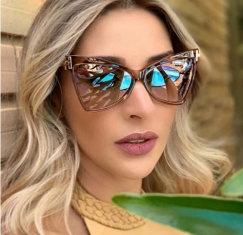 Oculos de sol Champagne transparente Grande exclusivo