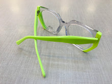 Carregar imagem no visualizador da galeria, Oculos de Grau Transparente Verde Limao Geometrico