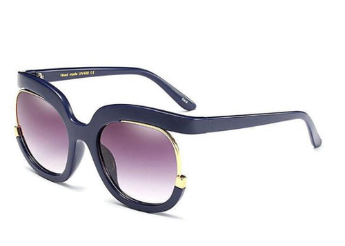 Oculos de sol quadrado grande preto moderno aro vazado