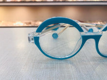 Carregar imagem no visualizador da galeria, Oculos de Grau Redondo Azul Exótico Grande único