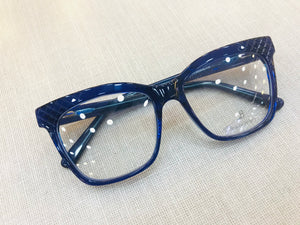 Oculos de grau quadrado grande azul escuro - OFGQUAAL1