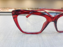 Carregar imagem no visualizador da galeria, Óculos de Grau 3D Vermelho Cristal Grande Gatinha