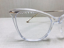 Carregar imagem no visualizador da galeria, Oculos de grau feminino transparente grande haste dourada - OFGGATTE7