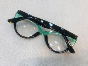 Oculos De Grau Verde Transparente Gatinha Classico Grande
