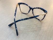 Carregar imagem no visualizador da galeria, Armação de oculos de grau feminino Azul grande haste dourada - OFGGATAL7