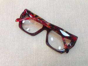 Óculos De Grau gatinho Vermelho bordo em Acetato - OFGGATVO7