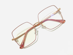 Oculos Clip-pon Quadrado Grande Metal Glamour