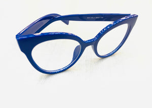 óculos de grau azul escuro gatinho para mulheres exigentes