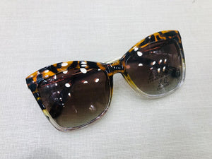 Oculos Clip-pon 2 em 1 Retangular Tartaruga Transparente