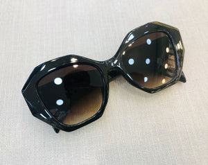 Oculos de Sol Preto Geometrico Haste Grossa Sextavado - 16WS 1AB5D1