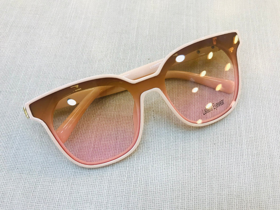 Oculos de sol quadrado rose grande Lentes degrade