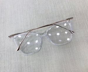 Oculos de grau feminino transparente grande haste dourada - OFGGATTE7