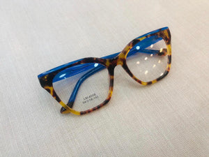 Oculos Exclusivo Tartaruga com a Haste Azul Top em Acetato