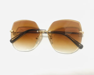 Oculos de sol feminino lentes degrade transparente exclusivo - OFSGEOPO1