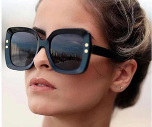 Óculos De Sol Feminino Quadrado Grande Luxo