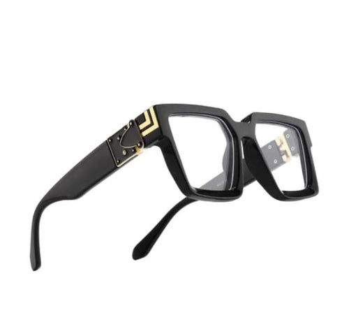 Oculos armação de grau Preto Grande Quadrado Milionare