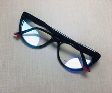 Carregar imagem no visualizador da galeria, Oculos de grau gatinho preto sapatinho em acetato - OFGGATPO16