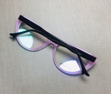 Carregar imagem no visualizador da galeria, Armação oculos de grau sapatinho preto e rosa acetato - OFGGATPO10
