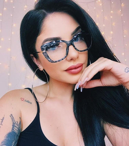 Oculos De Grau transparente cinza Cristal grande quadrada OFGQUACA2